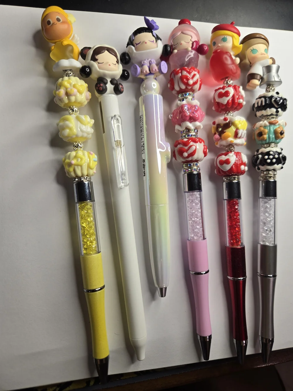 Cute Purple and Pink Character Top Kids Toys Pen Set - Unbranded